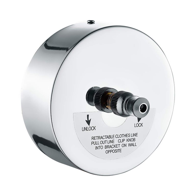 JOOM Retractable Clothesline Stainless Steel Heavy Duty 9Feet(MAX) for Hanging Drying in Bathroom Laundry Hotels, Chrome Finish,Round Style (Chrome A (Drill)) - Image 1